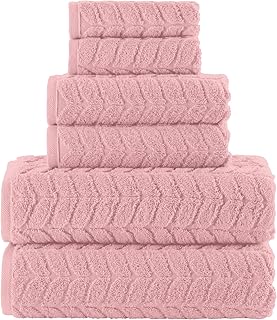 Elegant Comfort Luxury 6-Piece 100% Turkish Cotton Jacquard Braided Text...