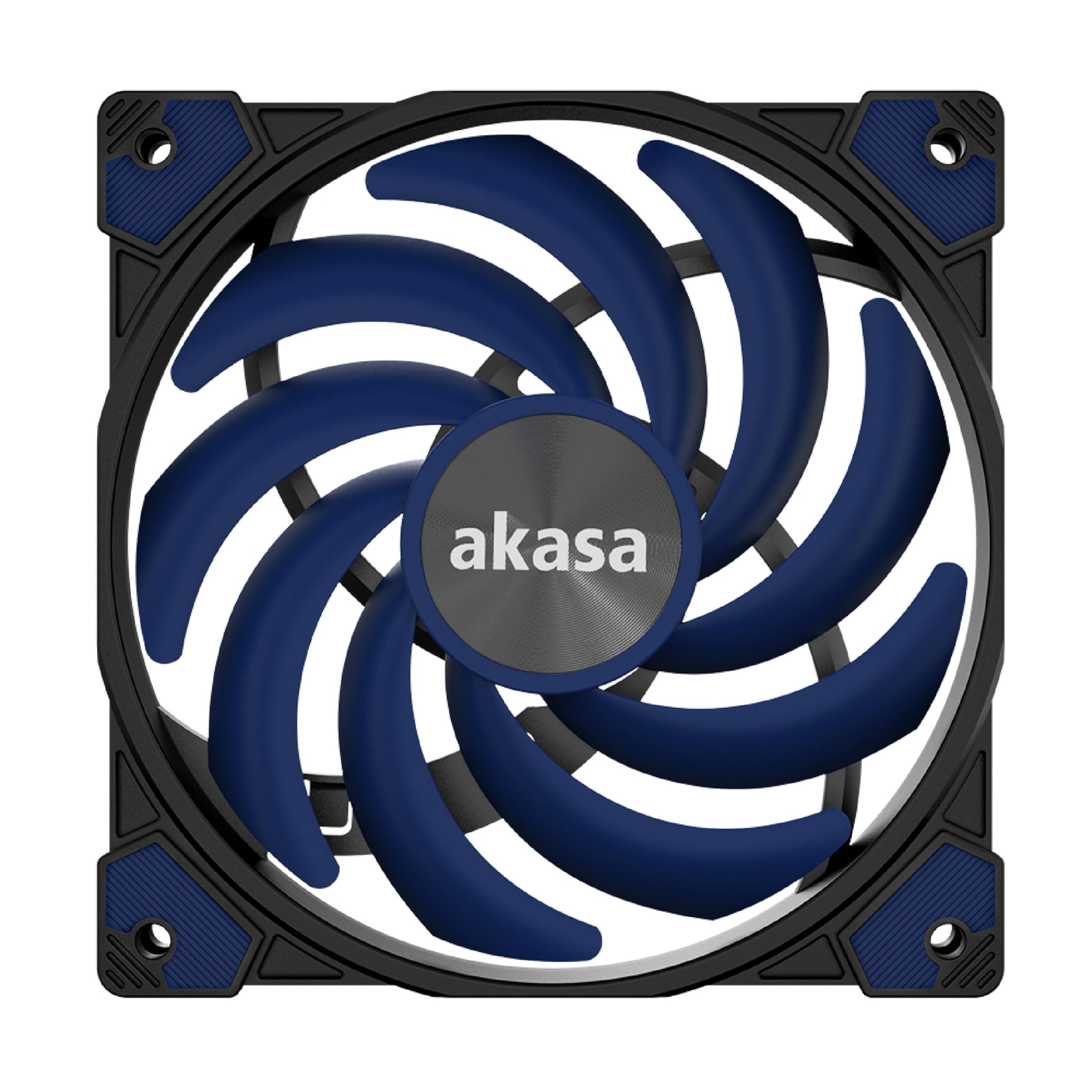 Akasa Alucia XS12, 120mm PWM Case Fan, High Performance Cooling Fan, 4 Pin, 120 x 15mm Sizing Slim Low-Noice, Up to 2000 RPM & 41.59 CFM, Blue, AK-FN122-BL