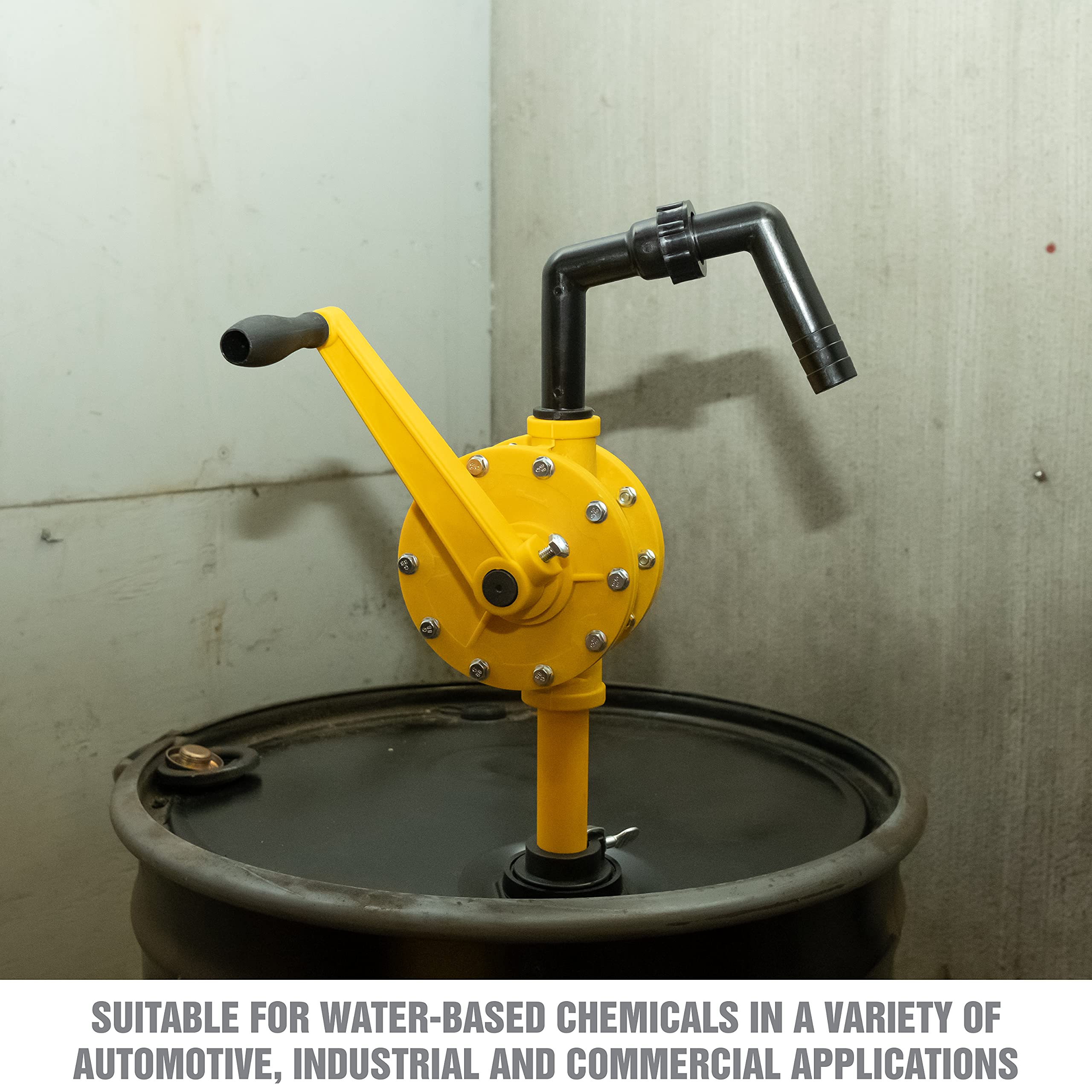 OEMTOOLS 24470 Rotary Barrel Pump, Polypropylene Drum Hand Pump for