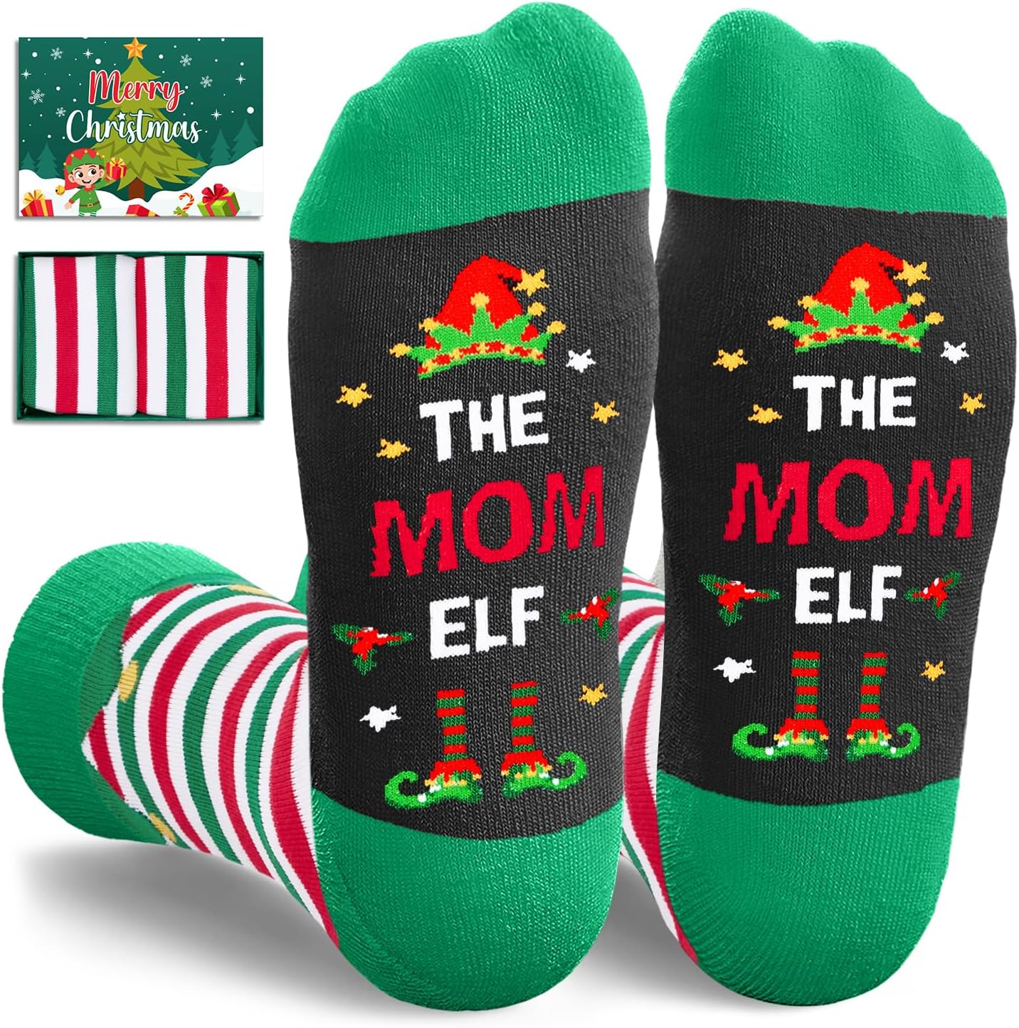 HAPPYPOP Christmas Gifts for Her - Women Christmas Socks for Mom Grandma, Stocking Stuffers