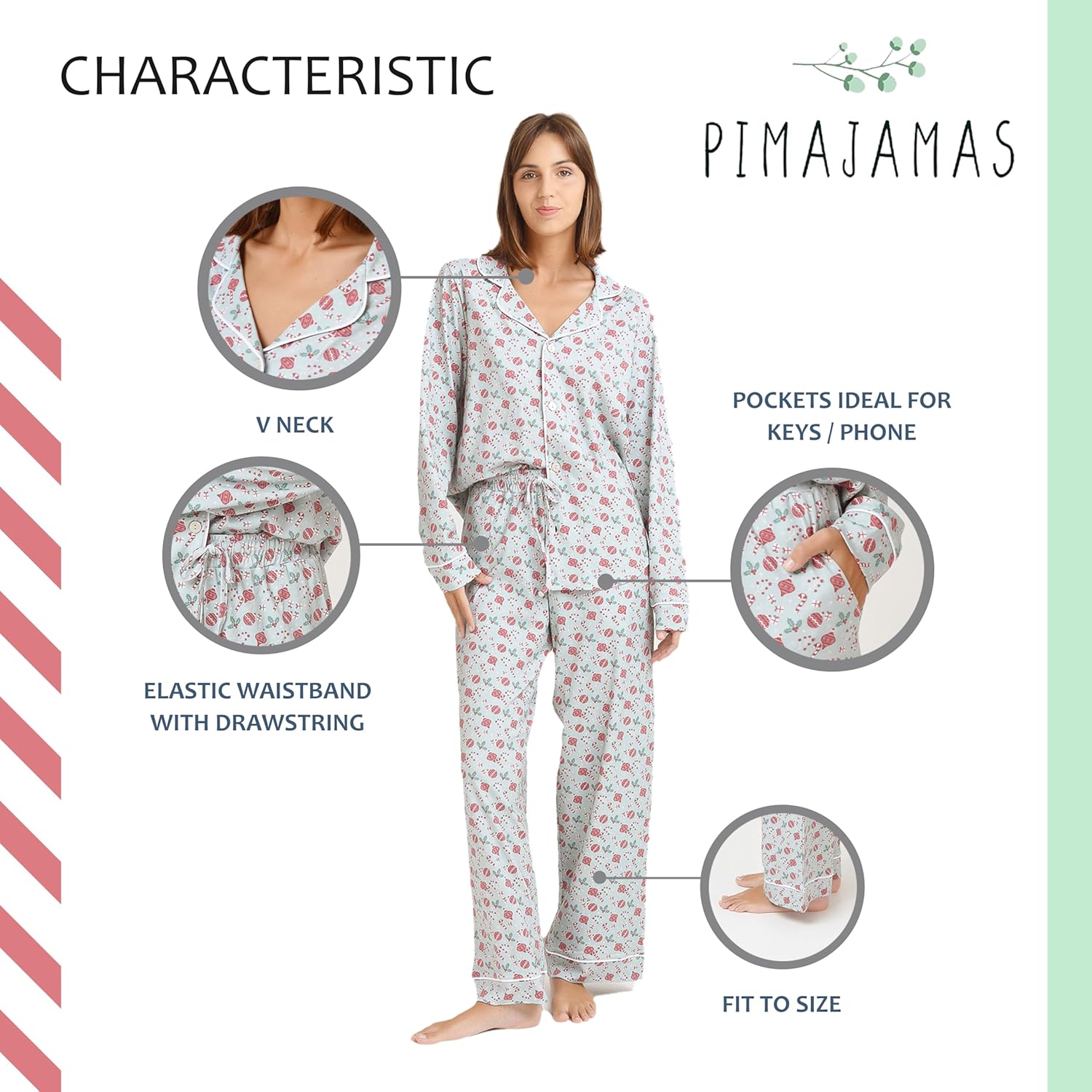 Pimajamas Pajamas for Women Lounge Sets Super Soft Pajama Set - Image 5