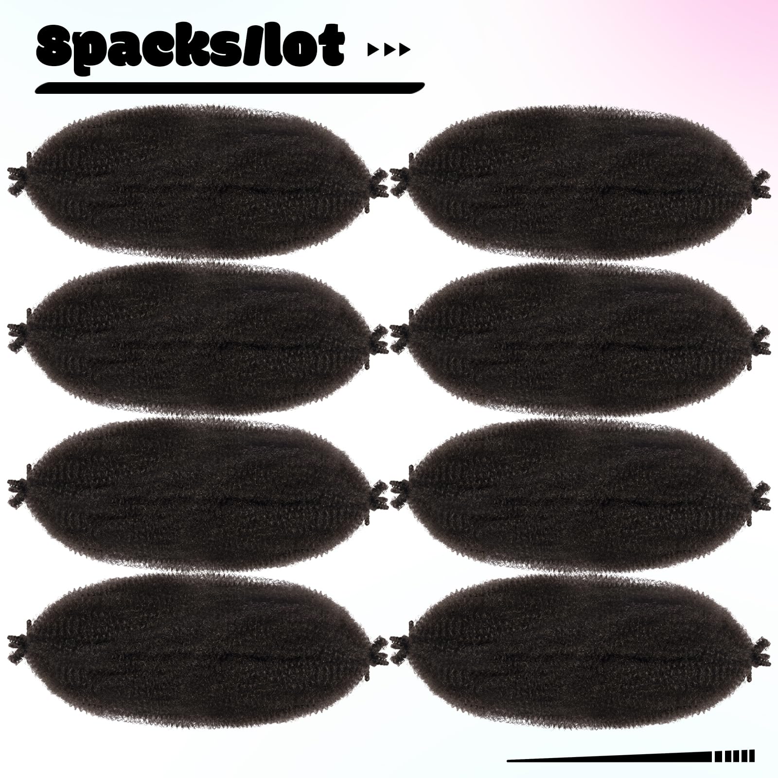 Springy Afro Twist Hair 24 inch 8Packs Pre Fluffed Marley Twist Braiding Hair Spring Twist Hair Wrapping Hair for Soft Locs Hair Extensions (4# - Image 3