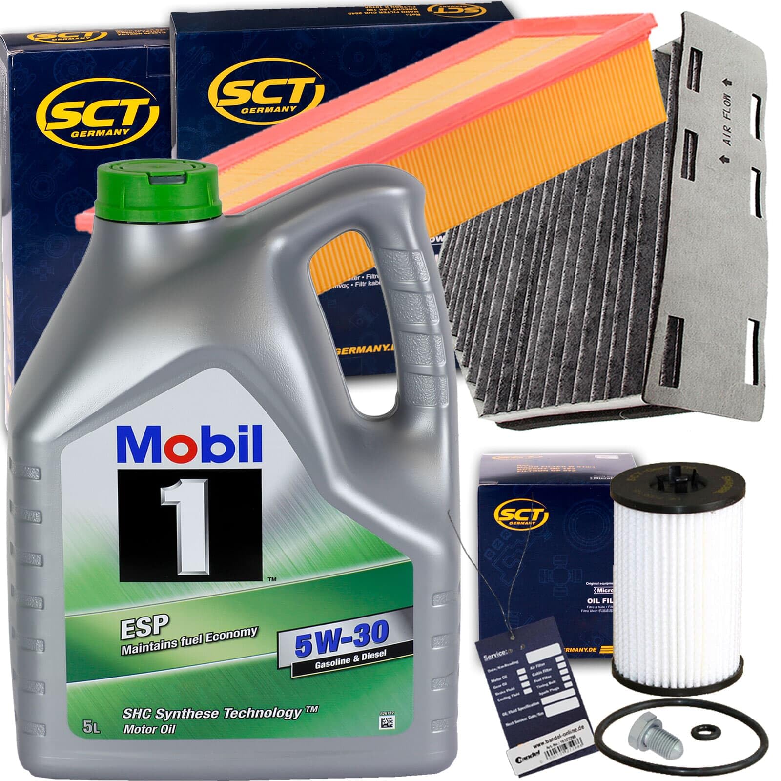 Filterset+Mobil 1 5W30 Öl 2.0 Tdi | SH4088L,(OX787D)+SB2117+SAK166+1113800100+Mobil 1 für 5N Golf 6 Caddy 4 Q3