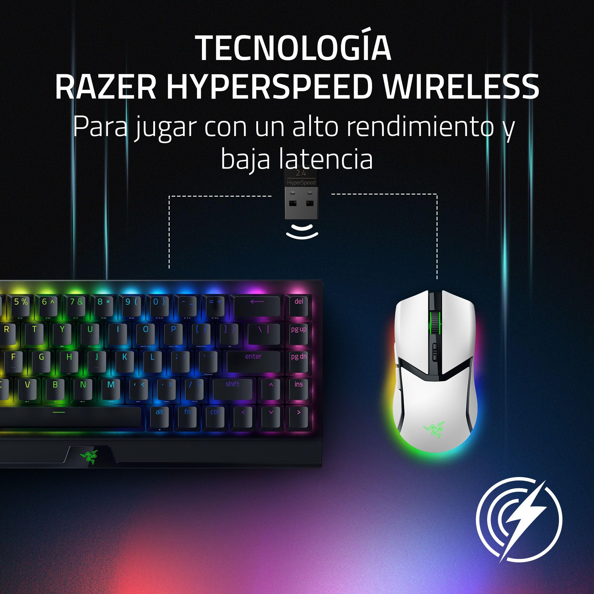 Razer Cobra Pro - mouse da gioco wireless con RGB - Sensore ottico Focus Pro con 30K DPI (10 pulsanti personalizzabili, HyperSpeed Polling 8K Hz, Bluetooth, illuminazione a 11 zone) Bianco