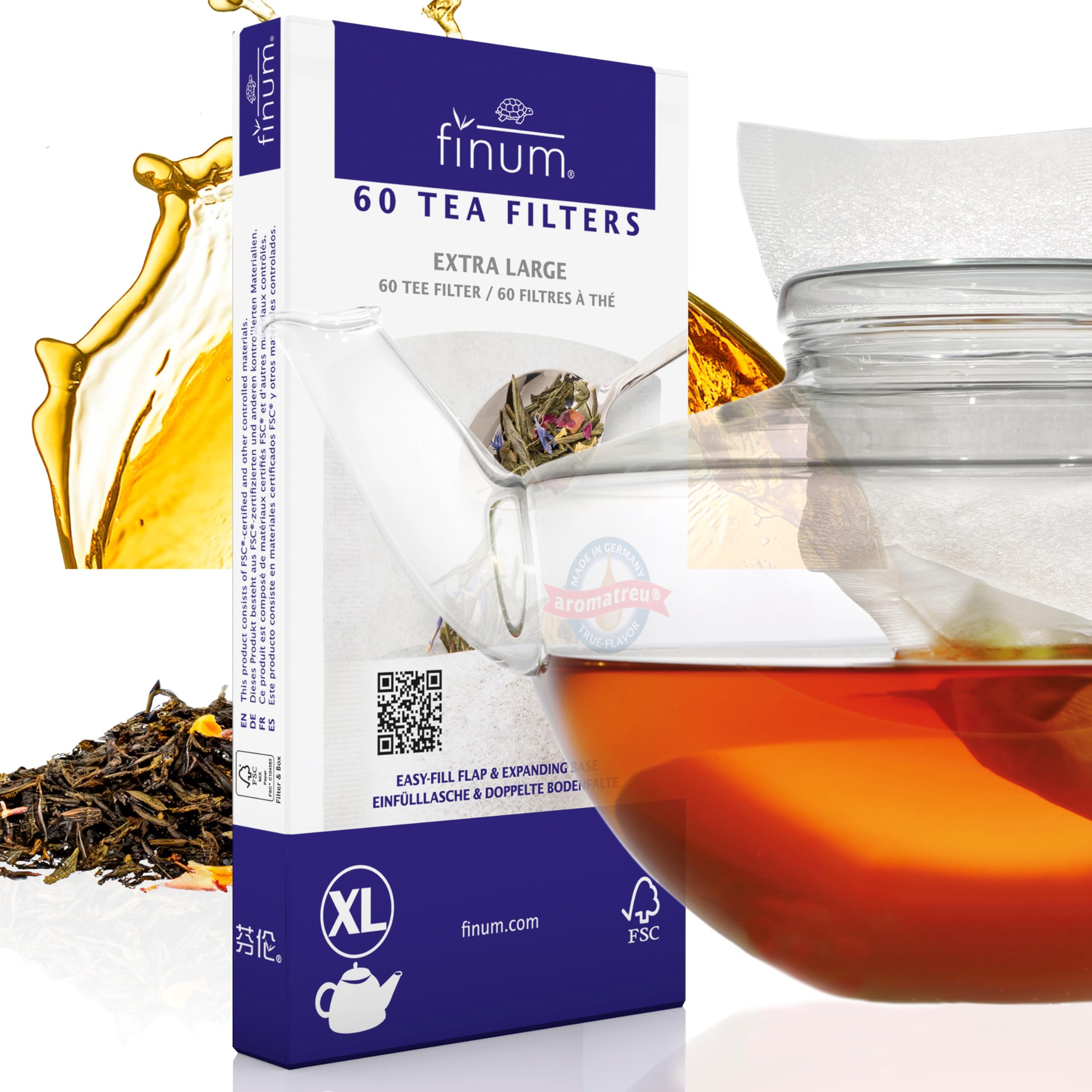 Finum 60 Tea Filters, Extra Large