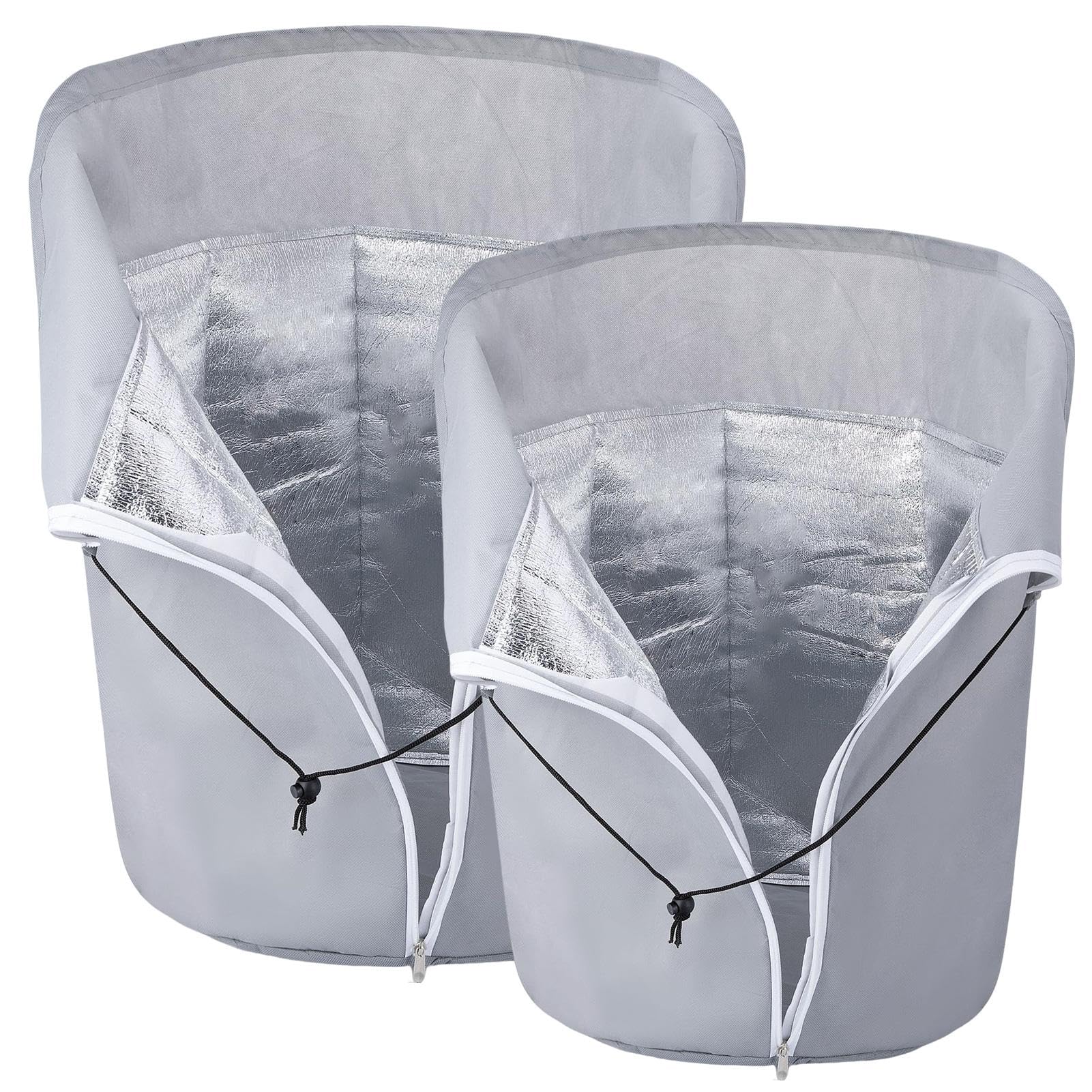 Genikeer Flower Pot Protection Bag | Winter Plant Pot Covers Freeze Protection | Plant Pot Winter Covering | Thermal Pot Protector With Drawstring And Zipper For Tree Flower Pot