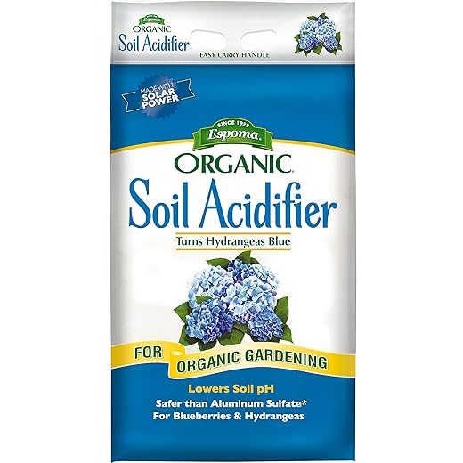 Espoma Organic Soil Acidifier Soil Amendment; Lowers Soil pH and Turns Hydrangeas Blue! Contains Elemental Sulfur & can be Used for Organic Gardening 30 lb. Bag - Pack of 1