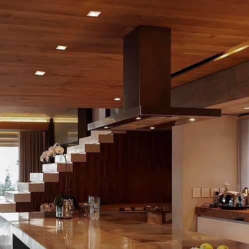 Miniatura 5 de Maxxima Foco LED empotrado cuadrado ultrafino de 4 pulgadas de bajo kelvin, antirreflejo, clasificación IC sin lata, 1200 lúmenes, 3 temperaturas de