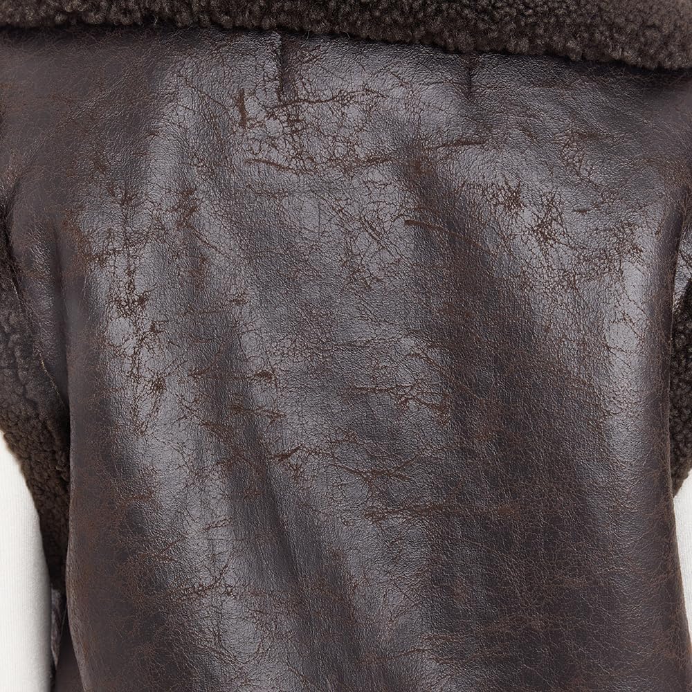 Frye womens Button Ft Faux Shearling Vest