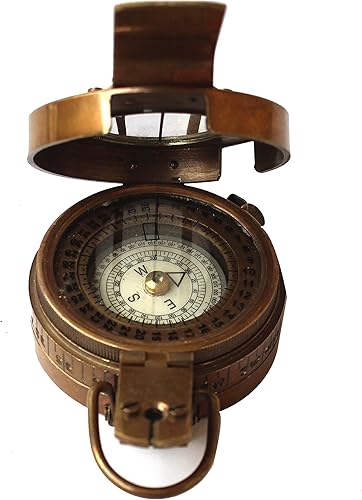 Miniatura 2 de Auténtica brújula magnética de latón brillante, hecha a mano, decoración del hogar