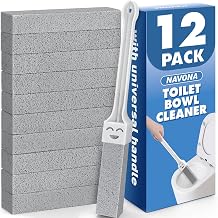 Navona 12 Pack Toilet Cleaning Pumice Stones with Extra Long Handle