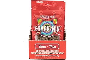 Crack-Nip 12 Pack - Tuna - 1.5 oz Bags - Catnip Infused...