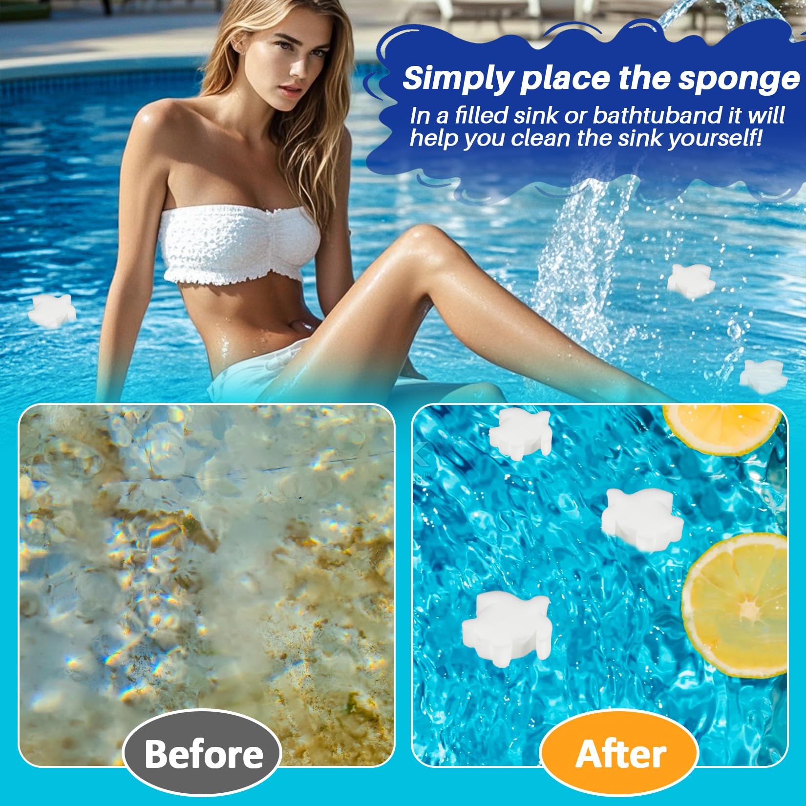 Pool Reiniger Bälle - 7x Öl Absorbierende Schwämme In Entenform