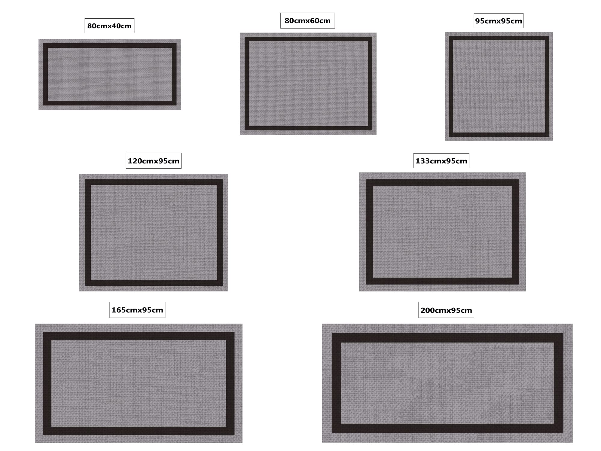 Oedim Tapis imitation texture noir et gris, 120 x 95 cm, tapis de cuisine en vinyle, tapis de salon antidérapant, sol en vinyle