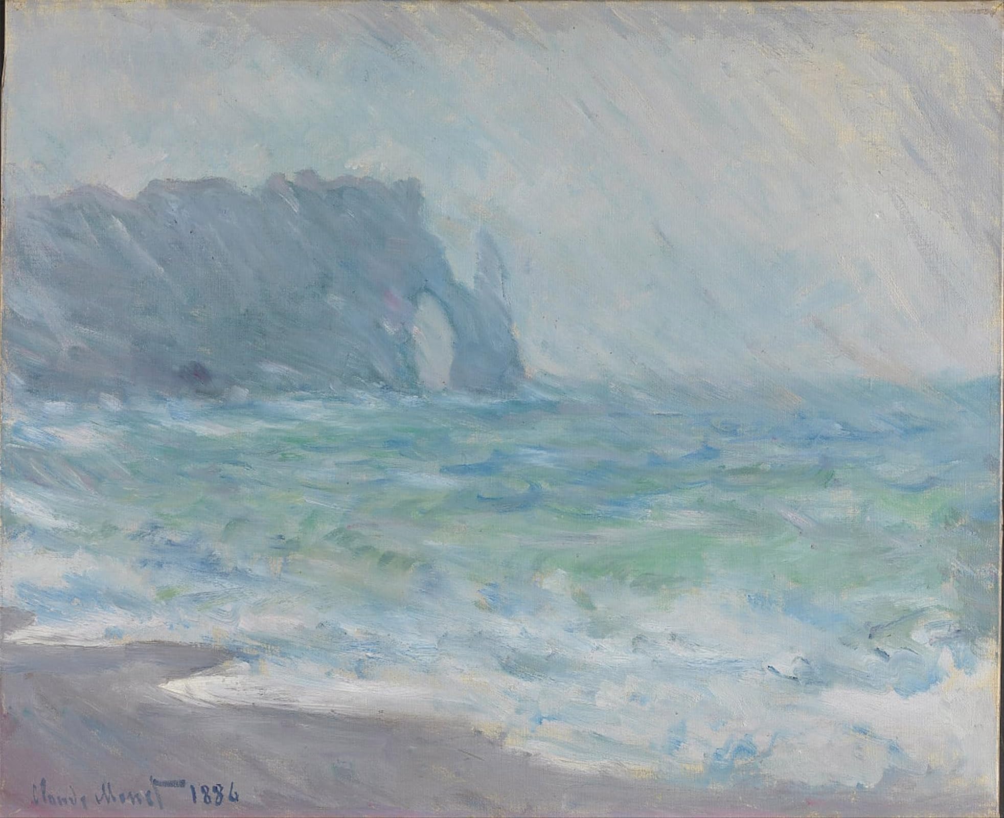 SERENDIPITP Abstract Painting Mural Print Picture Wall Decor Painting Rainy weather Etretat by Claude Monet Vintage Wall Artwork for Home Decor 60x90cm