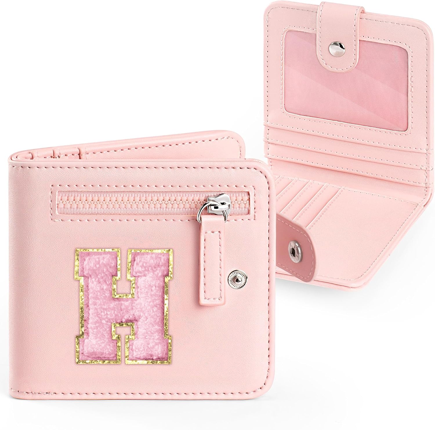 YOOLIFE Birthday Gifts for Little Girls Kid Wallet Initial Purse, Pink A