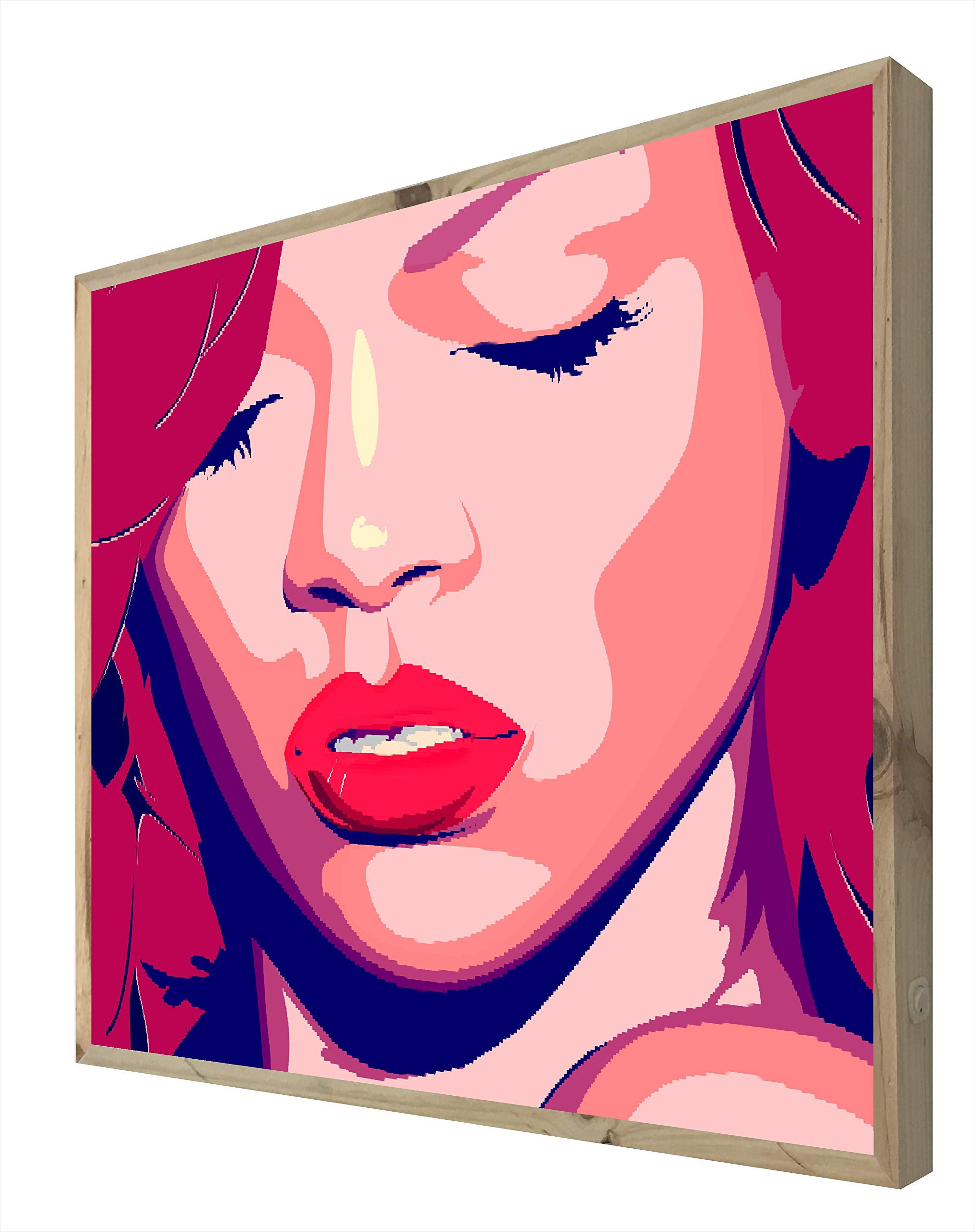 Tableau Pop Art LED pour illuminer votre salon avec un cadre en bois
