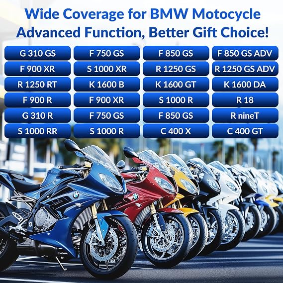OBD2 Diagnostic Tool for BMW Motorcycles, SC530 Pro Full System Diagnosis Code Reader with Active Tests, Reset & Service Functions (ABS Bleed, ASC, RDC, Throttle, Injector, Transmission & More)