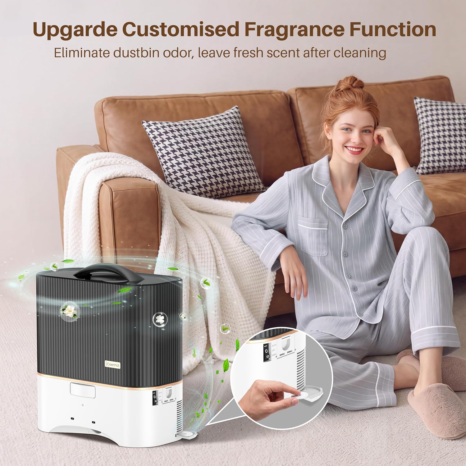 Touchless Vacuum Dustpan 27,000Pa Suction 7L Large Dustbin Auto/Manual Mode