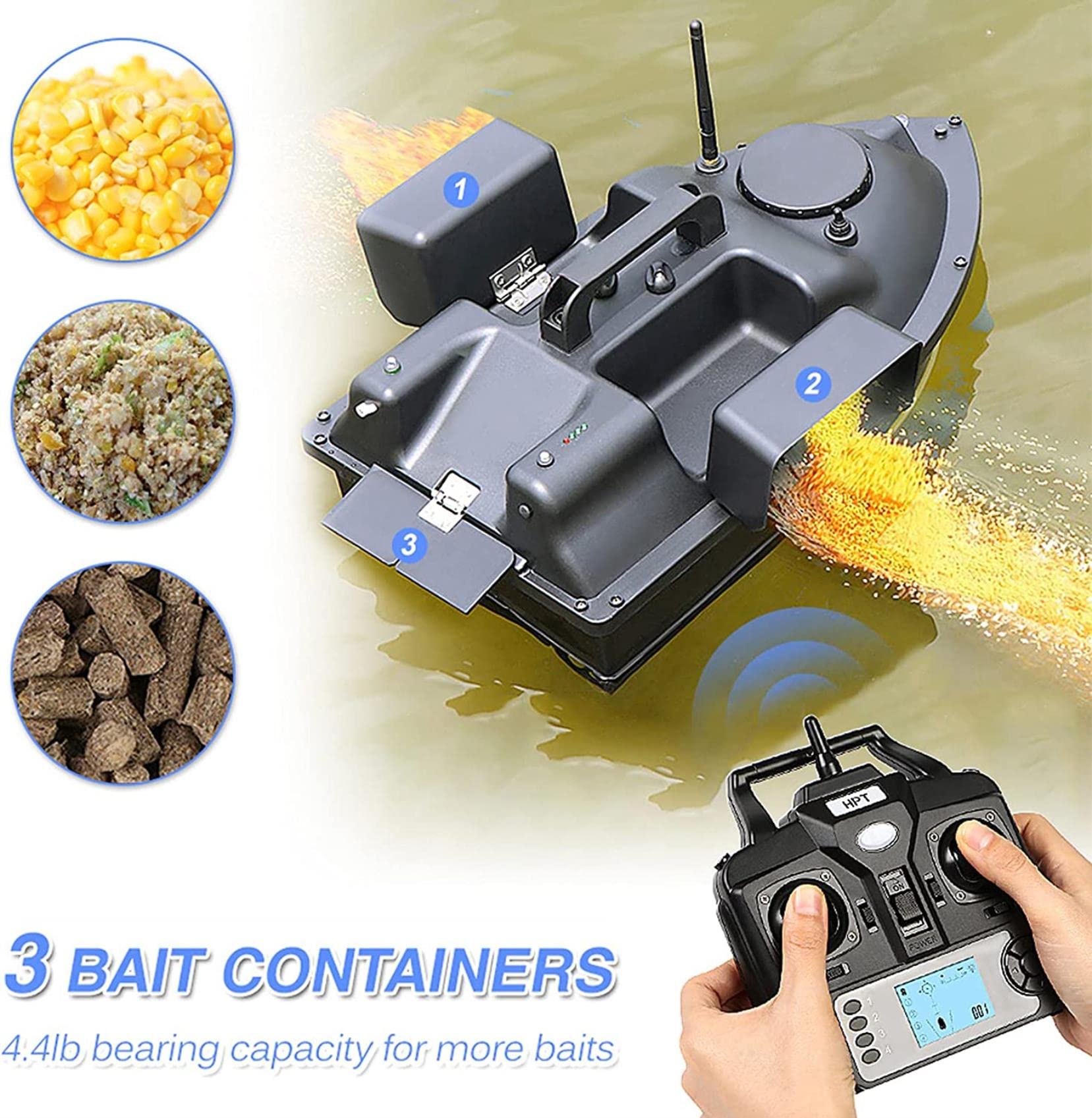 Bateau amorceur, Bateaux amorceurs pour la pêche à la Carpe, Bateaux amorceurs, Botte RC d'appât de pêche de 500 m, pêche en Bateau Fodty, Bateau de pêche téléc
