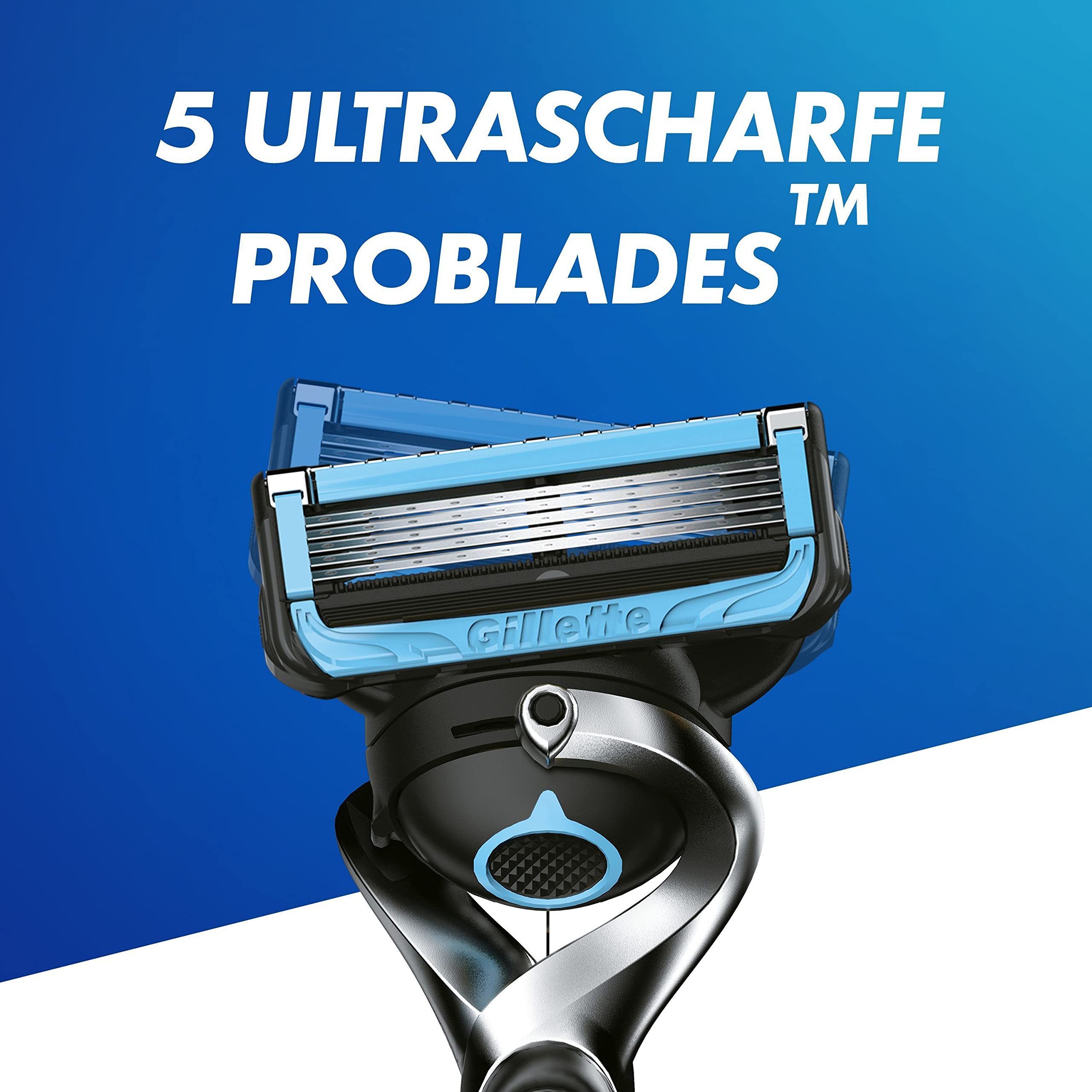 Gillette Proshield Chill Rasierklingen Herren, 6 Original Ersatzklingen für Nassrasierer mit 5-Fach Klinge, Kühl-Technologie für Angenehme Rasur