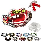 COOLLO SPORTS Lip Guard Mouthguard MAXX/Might Football and High Impact Sports Lip Protector for Adults & Youth (Strap Included) (Fight On -(Two Layers), with Case (Adult 8+))
