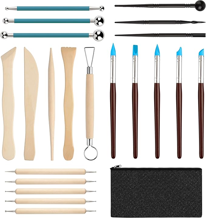 Polymer Clay Tools 22 Pcs Pottery Tools Kit Clay Modelling Sculpting