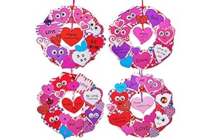 DIY Valentine's Day Heart Wreath Toddler Crafts