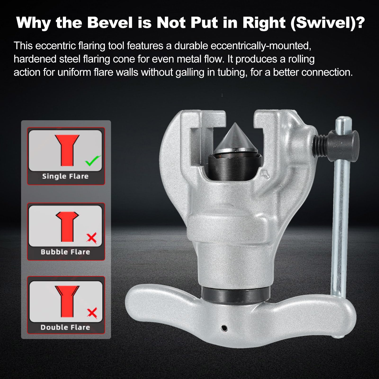 Set Utensili Svasatura Tubi Per Freno - Kit Cono Eccentrico Per Rame E Alluminio Con Valigetta - Foto 11
