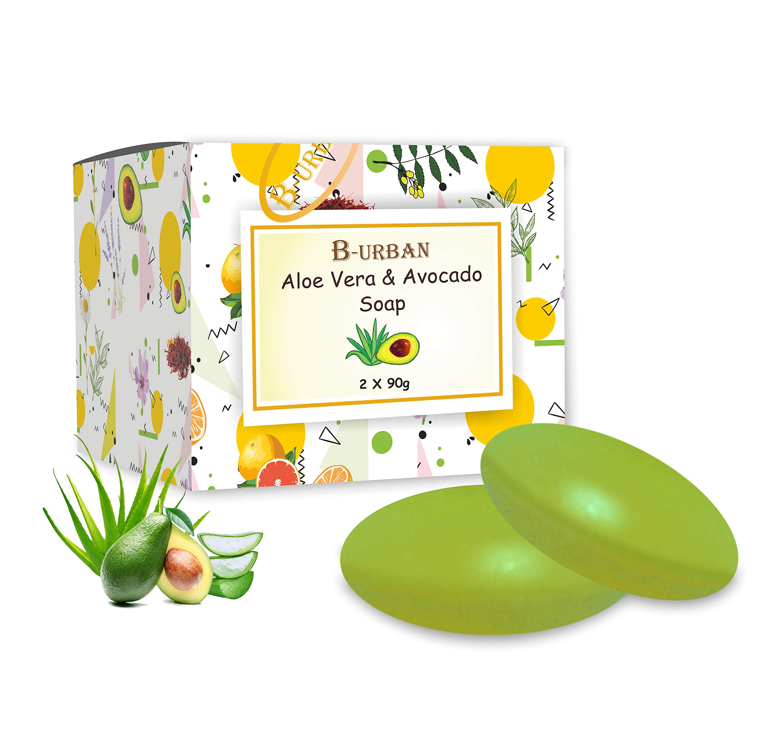 B-URBANNatural Aloevera And Avocado Soap For Healthy & Glowing Skin (2 X 90g)