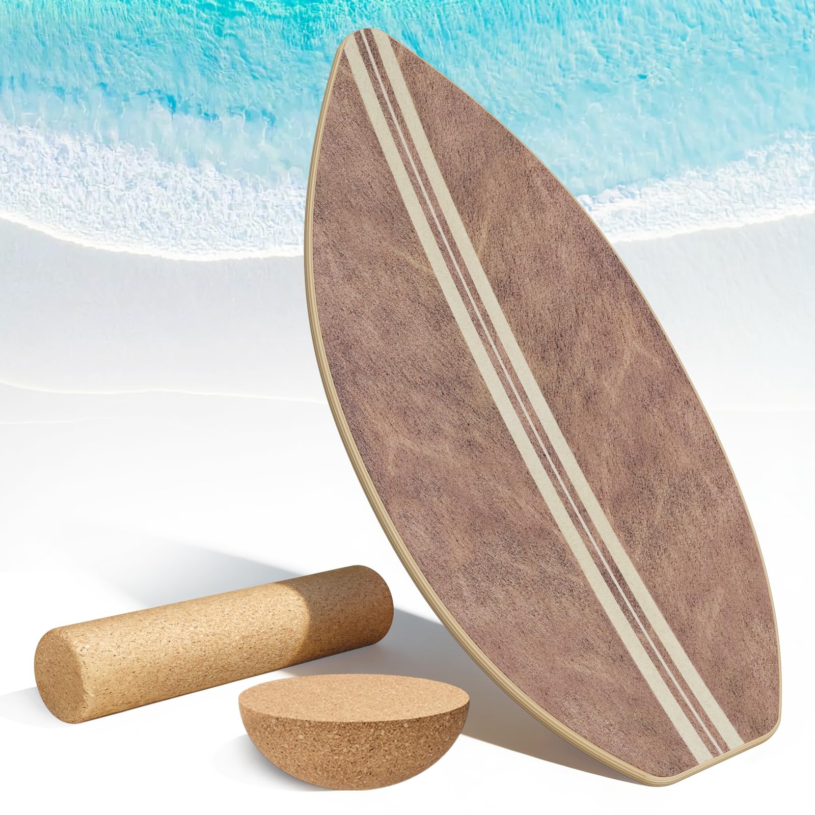 Balance Board,Waveboard Wobble Board,Wackelbrett Balanceboards - Surf-Trainer Erwachsene & Jugendliche,Gleichgewichtstrainer Balance Board Kinder,Balance Board Holz bis 150 kg Belastbar
