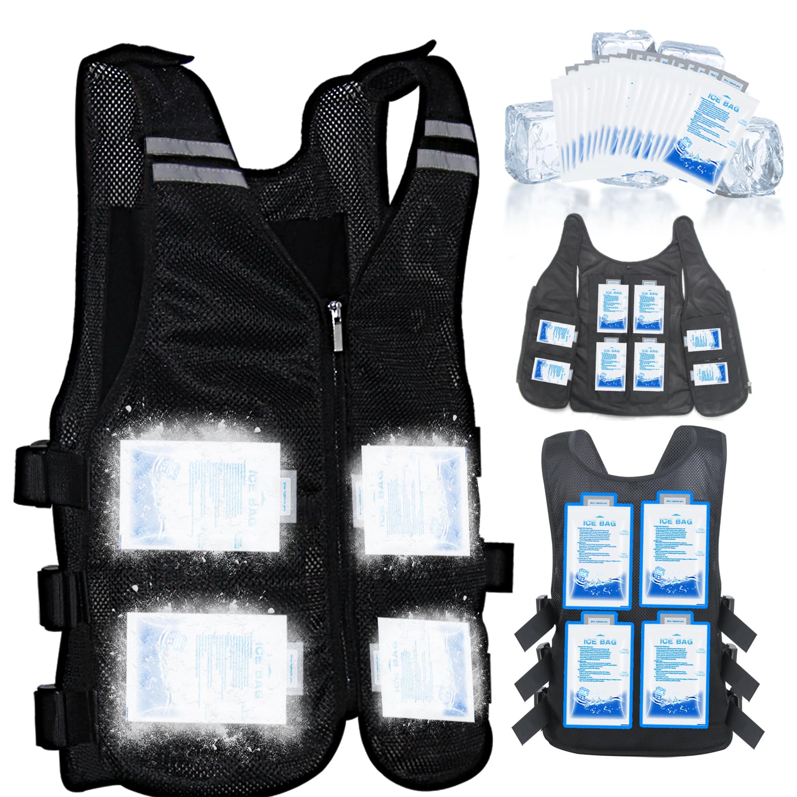 Men's and women's cooling vest/cooling jacket safety vest/running lightweight vest/reflective vest/ice vest