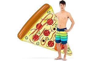 Supreme Pizza Slice Giant Pool Float with Cup Holder and Emergency Patch Kit