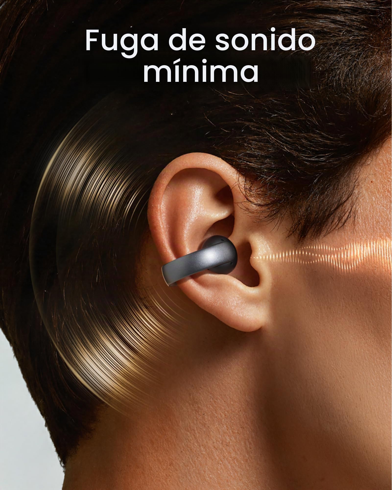 soundcore AeroClip de Anker, Auriculares Open-Ear, Comodidad de adaptación, Llamadas nítidas con 4 micrófonos con IA, Ajuste Estable, Altavoces de 12 mm para un Sonido Claro, Forma de Anilla Abierta