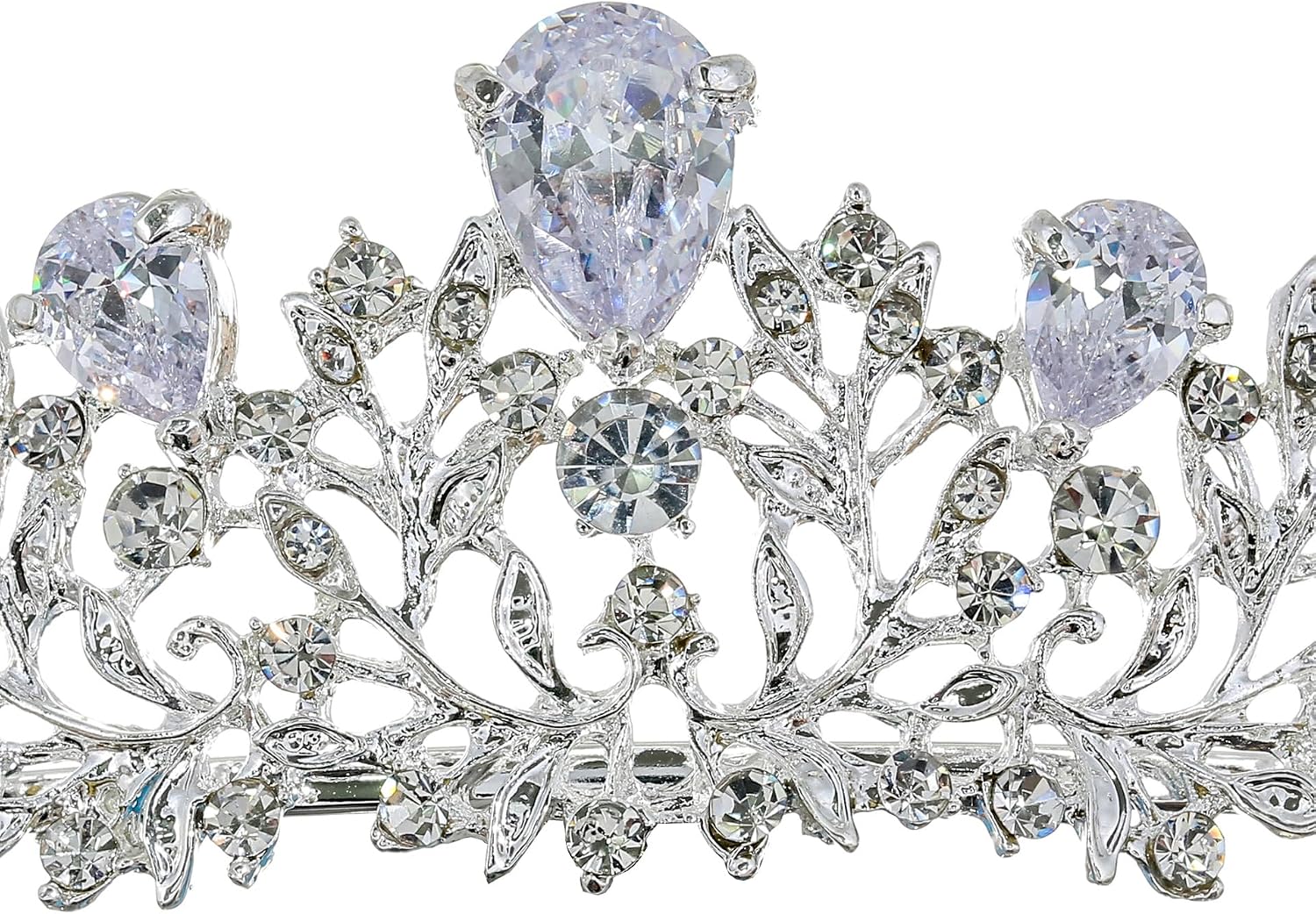 Samky Wedding Bridal Tiara Headpiece Rhinestone Crown Crystal Hair Accessories for the Bride