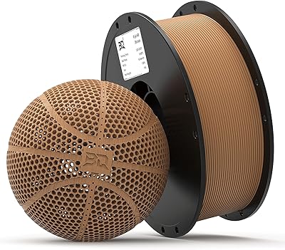 22 - BIQU PLA-HR Flexible 3D Printer Filament Specifically for Printing Airless Basketballs, 1.75mm 1KG Spool (2.2lbs), Flexi Tough Filament Comp...