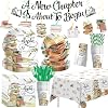 Book Theme Party Decorations Supplies, A New Chapter Storybook Baby Shower Decorations, Plate, Napkin, Cup, Tablecloth, Banner, Swirls, Cutlery, Reading Book Club Decorations, Serves 24