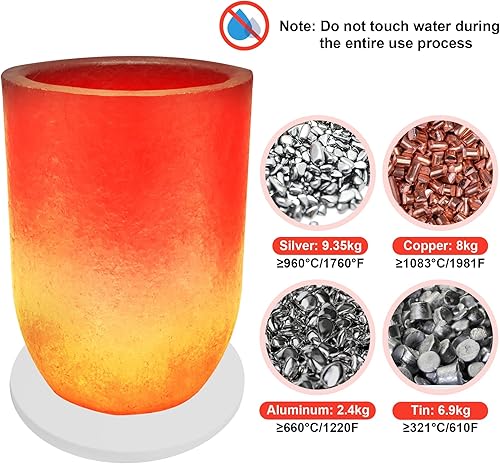 Miniatura 5 de GongYi Kits de horno de fusión de propano de 17.6 lbs con pinzas de crisol, fundición de acero inoxidable Klin fundición aluminio plata oro metal