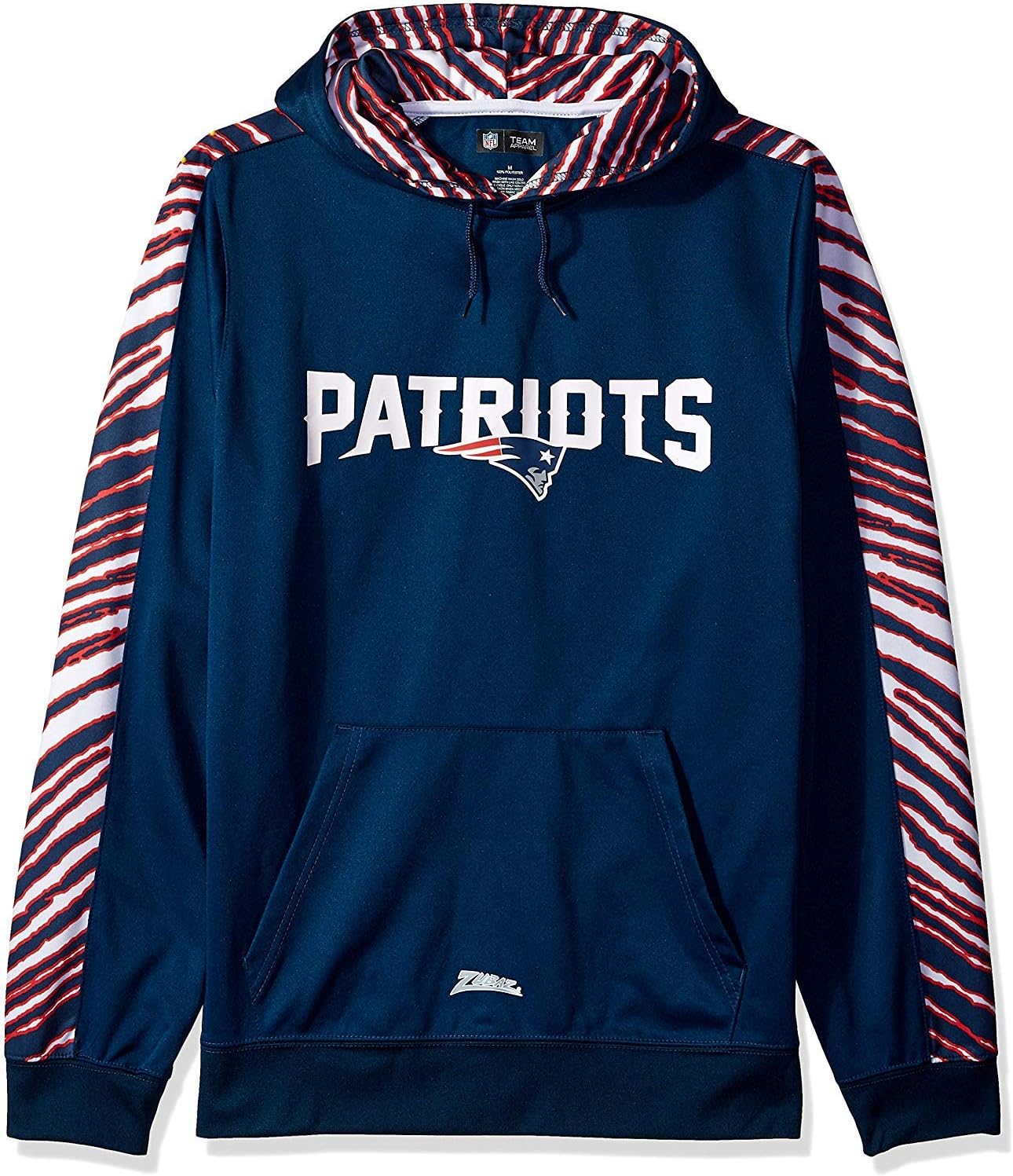 Zubaz NFL Men's Pullover Hoodie with Oxide Sleeves, Team Variation