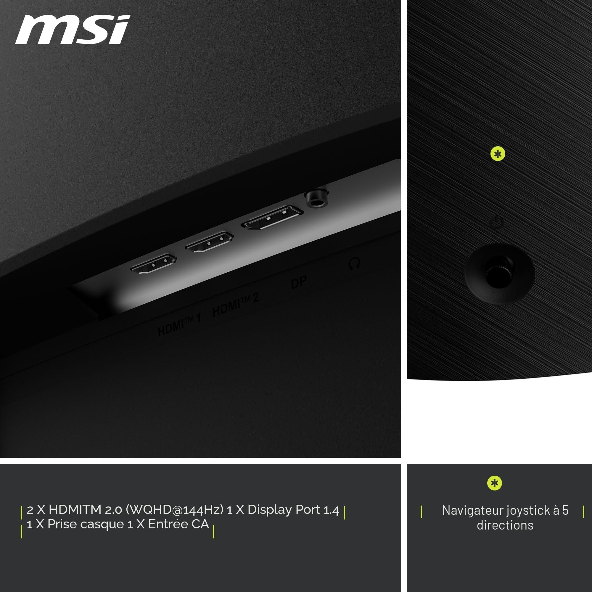 MSI MAG 32CQ6F Écran Gaming incurvé 31.5" WQHD