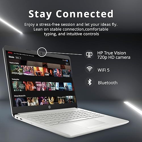 Miniatura 5 de HP Premium Stream - Laptop BrightView HD de 14 pulgadas, Intel Celeron N4120, 16 GB de RAM, 64 GB eMMC, gráficos Intel UHD, cámara web HD, 1 año