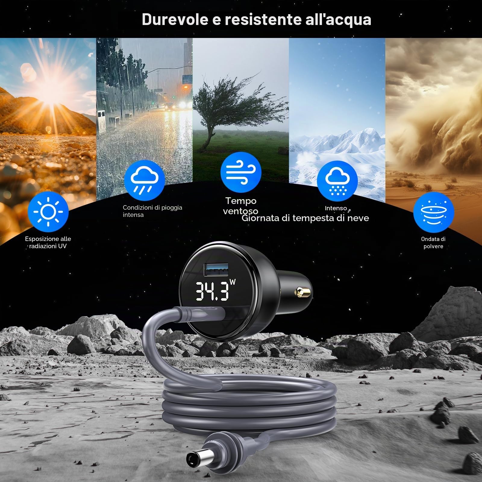 XLTTYWL Starlink Mini Adattatore 12V, Convertitore Booster DC a DC 144W, da 12V a 48V 3A Alimentatore Star link Mini con Cavo DC 5 x 2,1 mm per Mini Star link Dishy(3 m/10 piedi)