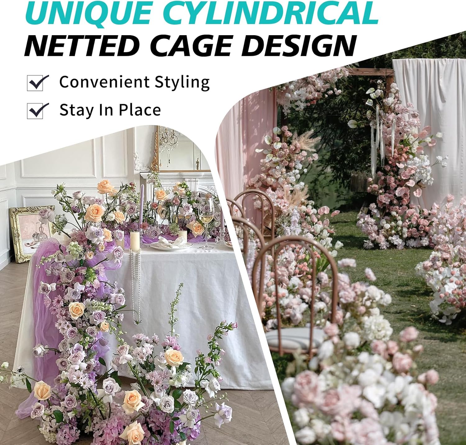 42PCS Floral Foam Garland - 27.6Ft Floral Foam Garland for Fresh Flowers,Arch Door Tabletop for Artificial Flowers Arrangement for Wedding Garden Home Decor(Floral Tape x5pcs, Floral Wire x1)