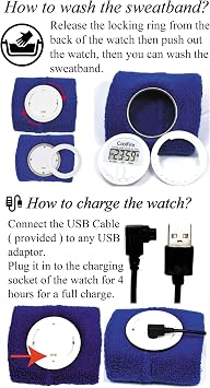 Coolfire Vibrating Alarm Clock, Silent Alarm Bracelet, Silent Wrist Clock, Vibration Alarm Bracelet for Deep Sleep