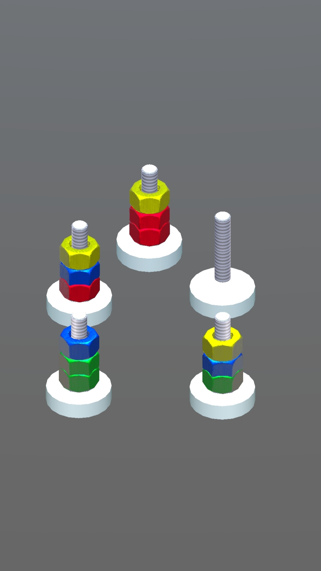 Nuts & bolts color sort puzzle game new nuts bolts wood screw sorting