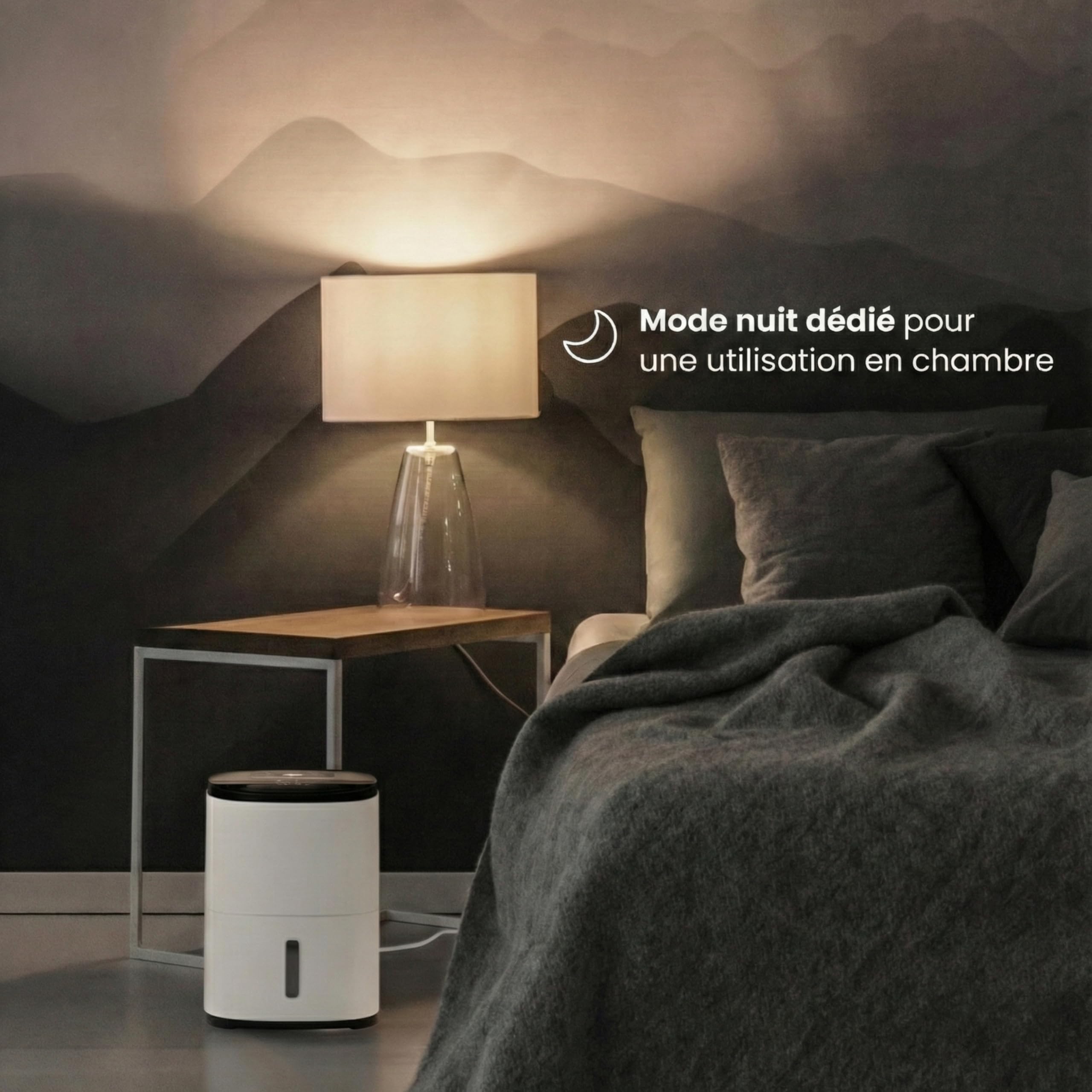 Déshumidificateur Meaco Arete One 6L avec purificateur d’air, silencieux 32 dB, basse consommation, mode nuit et séchage du linge, réservoir 1,8 L, noir