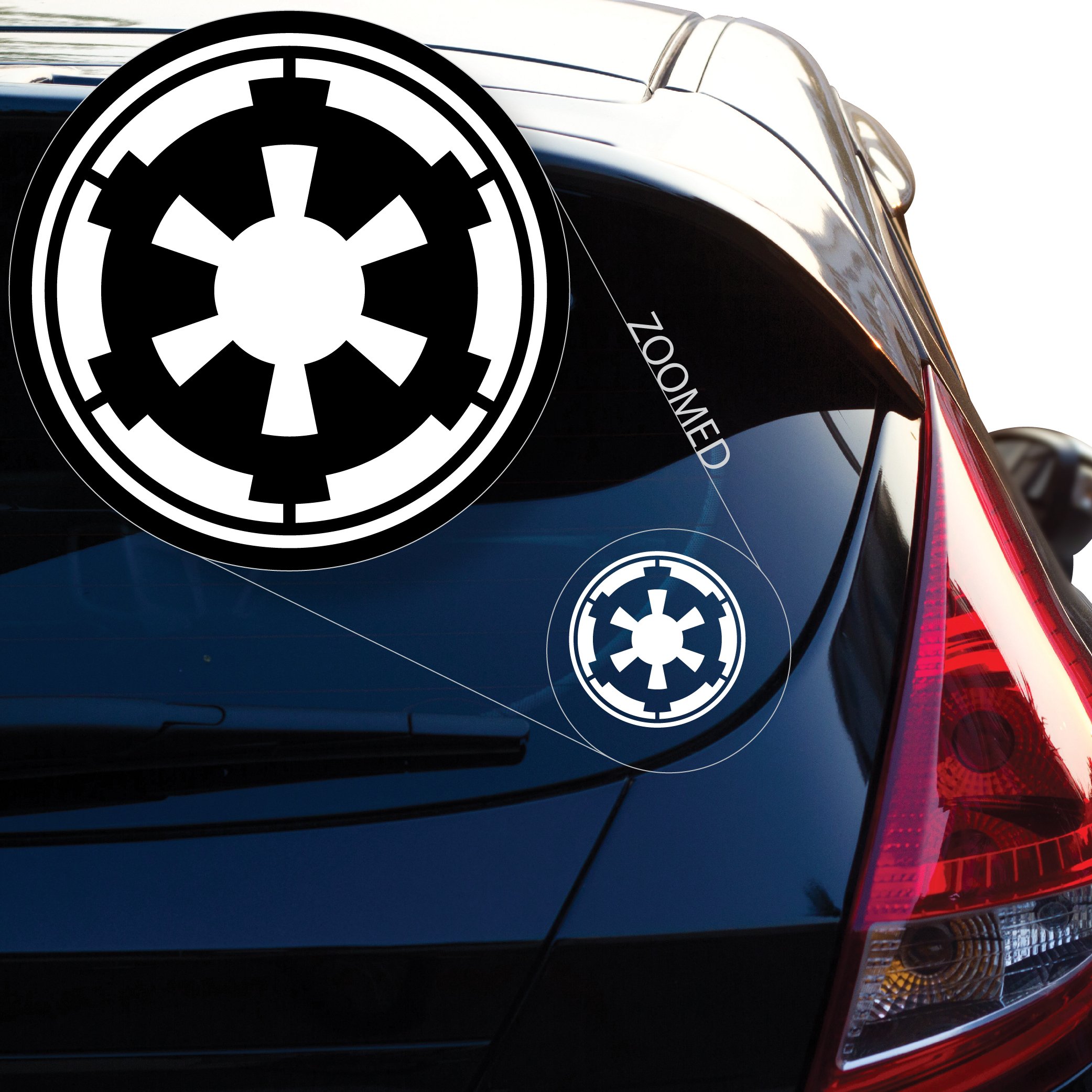 Yoonek Graphics Galactic Empire Emblem Crest Decal Sticker for Car Window, Laptop, Motorcycle, Walls, Mirror and More. # 477 (12