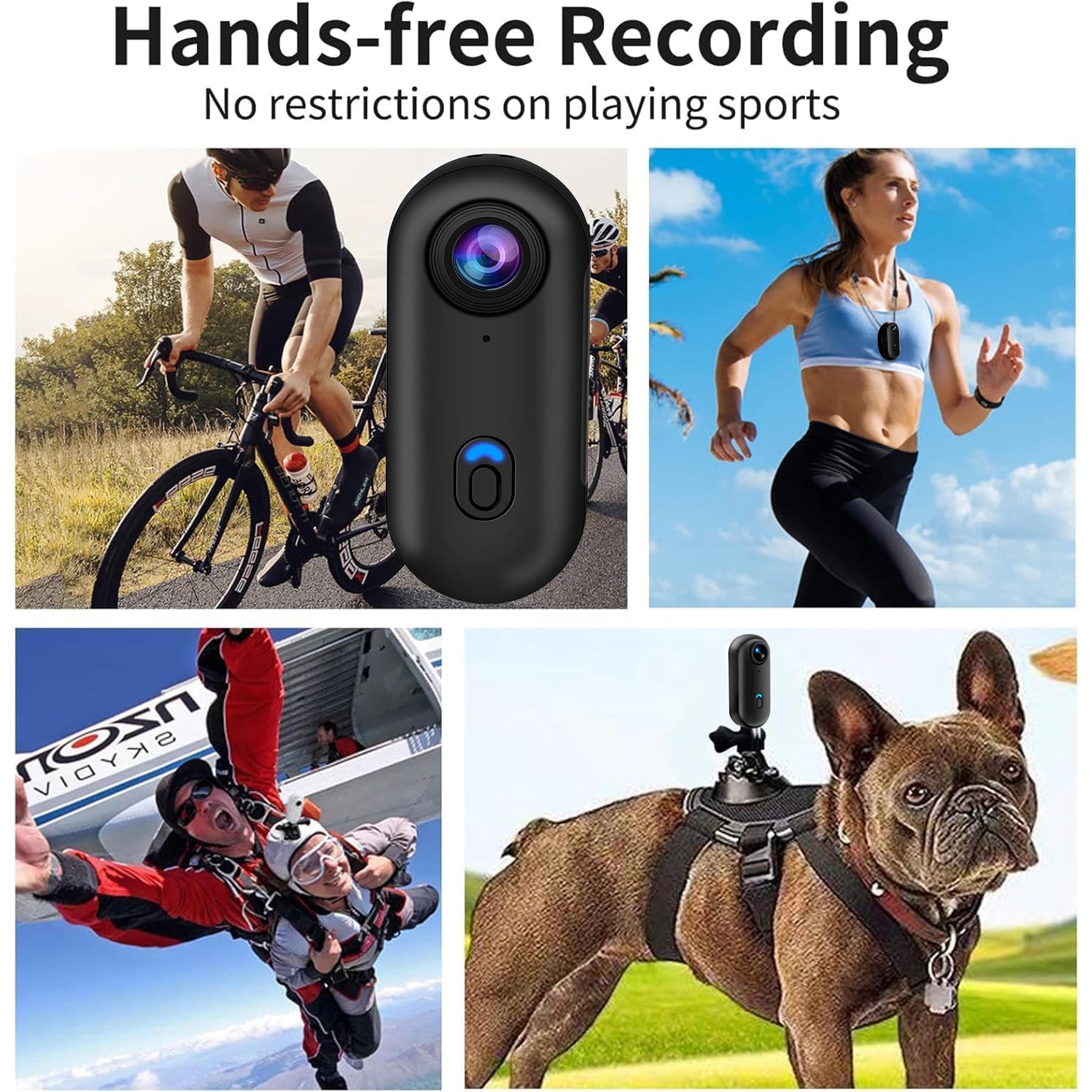 Mini Action Cam 4K,Action Camera,Tragbare Kamera mit 360° Drehbarem Clip und Magnetclip,Wasserdichter 4K-Körperkamera,Kleine Bodycam Körperkamera Überwachungskamera für Reisen, Outdoor