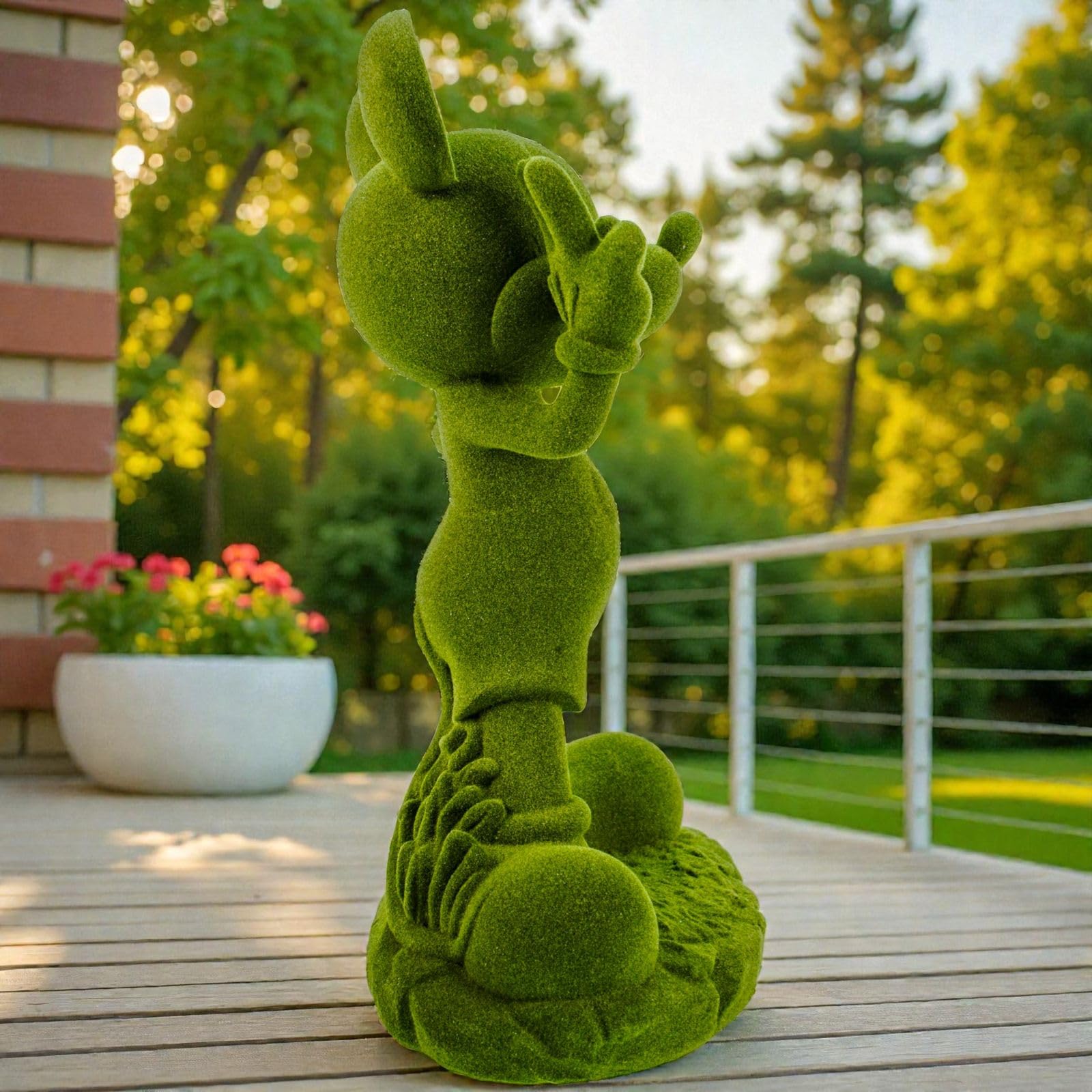 Mickey Mouse - Statuetta decorativa da giardino in poliresina, 20,5 cm, con licenza ufficiale, resistente alle intemperie, per giardino, balcone e soggiorno, elegante idea regalo