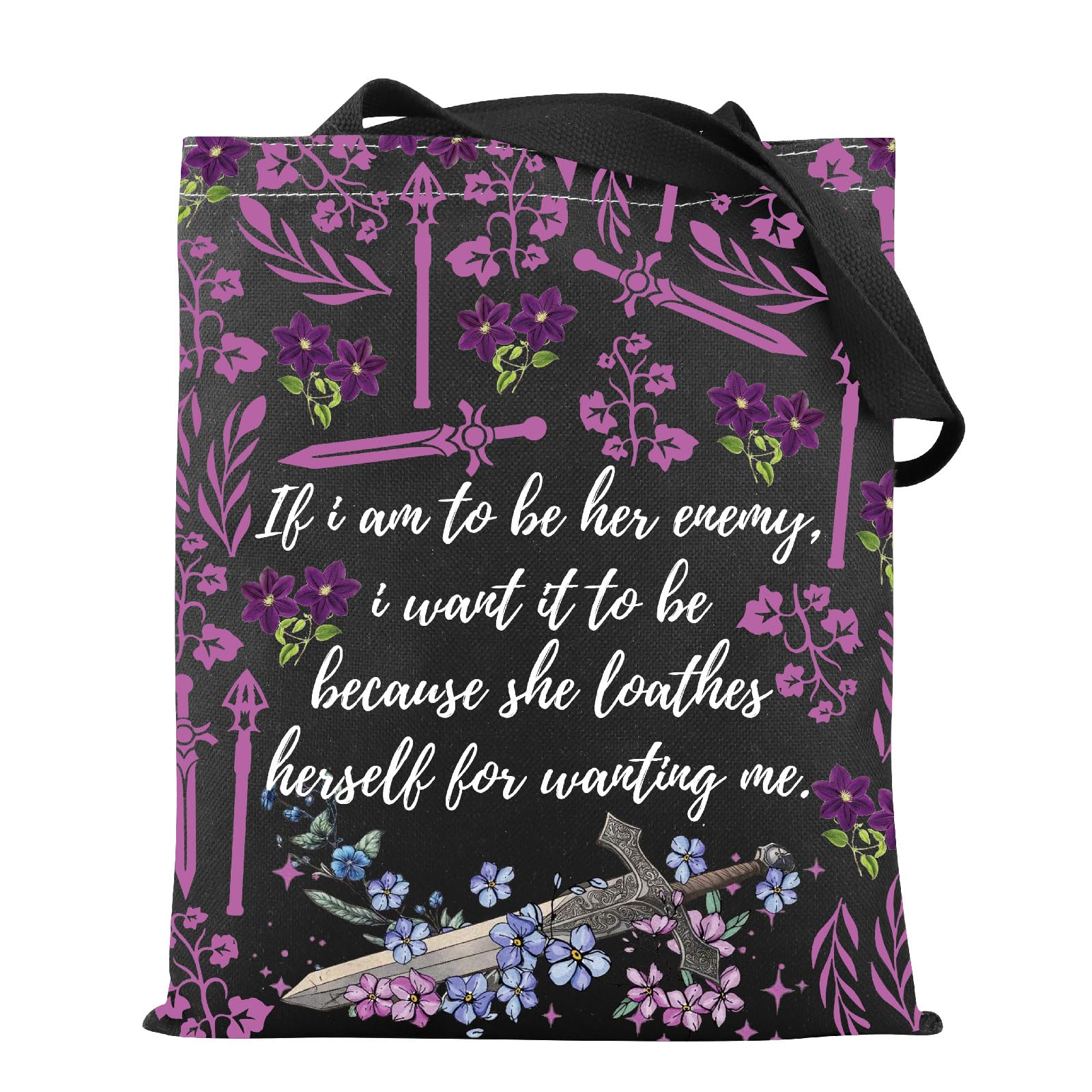 VAMSII Fantasty Merchandise Fantasty Quote Inspired Tote Bag Special Edition Book Fans Gift Romantasy Reading Lovers Gift